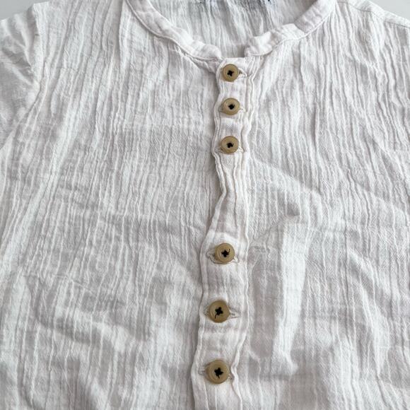 Little Creative Factory boys ecru muslin short sleeve button down shirt 4yrs - Picture 6 of 6